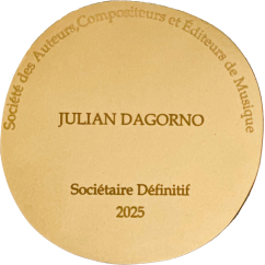 Médaille Sacem Julian Dagorno sociétaire définitif
